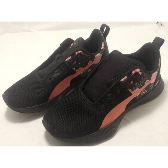 Puma 195390-01 Black And Pink Floral Pattern Sz 5C No Laces - Picture 5 of 11